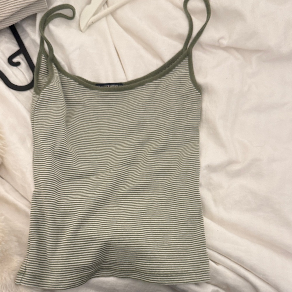 Brandy Melville Olive Striped Camisole